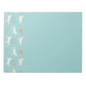 Bloc-note Motif des chevaux anglais or et ivoire (Devant)