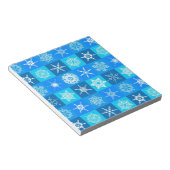 Bloc-note Motif des flocons bleus (Incliné)