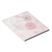 Bloc-note Motif d'été illustrant la réussite des fleurs rose (Incliné)