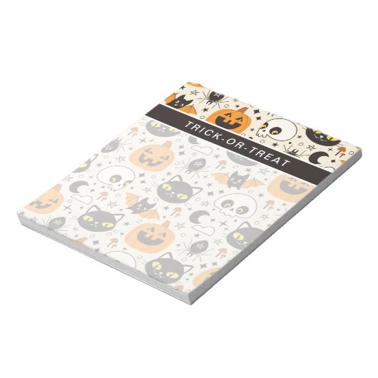 Bloc-note Motif d'Halloween rétro (Tourné)