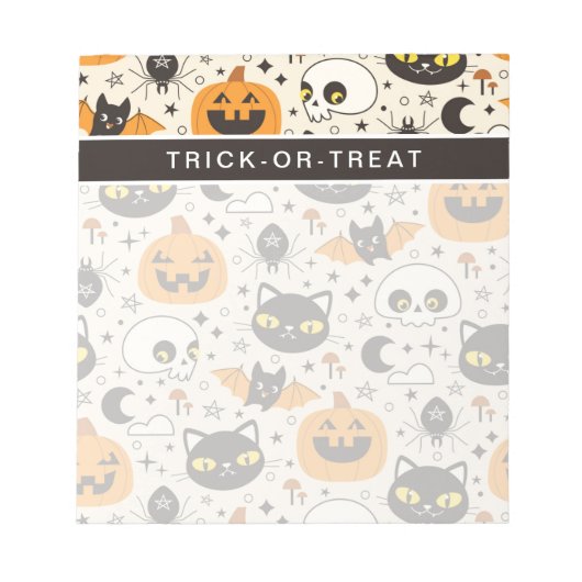 Bloc-note Motif d'Halloween rétro (Devant)