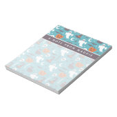 Bloc-note Motif d'Halloween Turquoise amusant (Tourné)