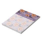 Bloc-note Motif d'Halloween violet Jack-O-lanterne (Tourné)