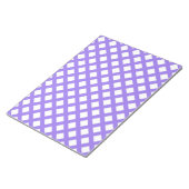 Bloc-note Motif diamant à carreaux violet blanc (Incliné)