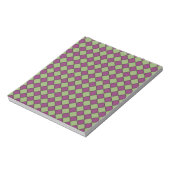 Bloc-note Motif diamant à carreaux violet vert (Tourné)