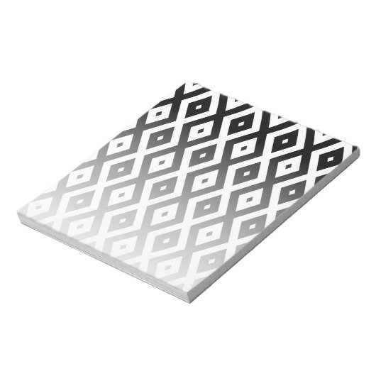 Bloc-note Motif diamant noir et blanc (Tourné)