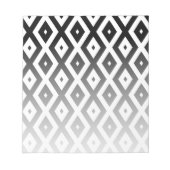 Bloc-note Motif diamant noir et blanc (Devant)