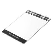 Bloc-note Motif Diamant noir et blanc Personnalisé (Incliné)