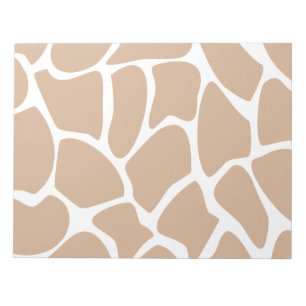 Bloc-note Motif d'impression de girafe dans le beige