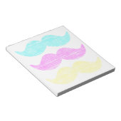 Bloc-note Motif d'impression de moustache couleur CMY (Incliné)