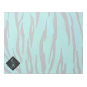 Bloc-note Motif d'impression Turquoise et noir de tigre de m (Devant)