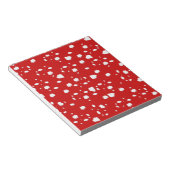 Bloc-note motif dot avec champignon de tabouret rouge (Incliné)
