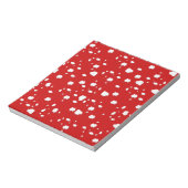 Bloc-note motif dot avec champignon de tabouret rouge (Tourné)