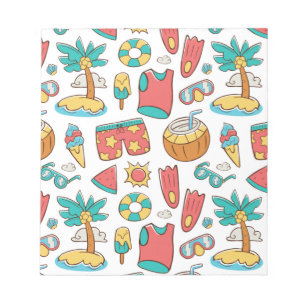 Bloc-note motif drôle vacances d'été plage