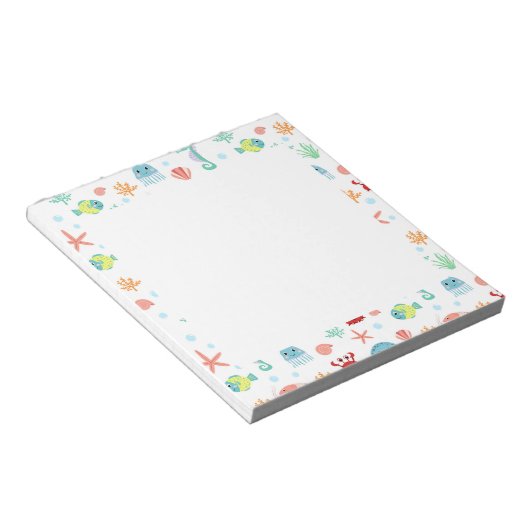 Bloc-note Motif du monde marin (Incliné)