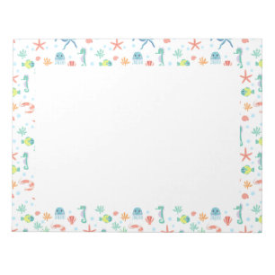 Bloc-note Motif du monde marin