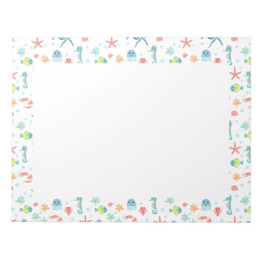 Bloc-note Motif du monde marin (Devant)