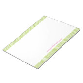 Bloc-note Motif élégant vert en chevron (Incliné)