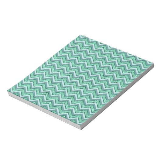 Bloc-note Motif Emerald Chevron à facettes (Tourné)
