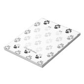 Bloc-note Motif Empreintes de pattes Noir et Blanc (Tourné)