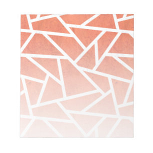 Bloc-note Motif en mosaïque orange mandarin