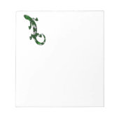 Bloc-note Motif en mosaïque verte Gecko Lizard Reptile Art (Devant)