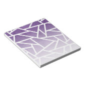 Bloc-note Motif en mosaïque violette et blanche (Incliné)