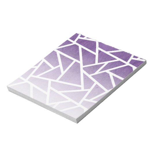 Bloc-note Motif en mosaïque violette et blanche (Tourné)
