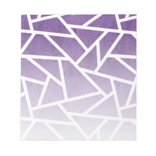 Bloc-note Motif en mosaïque violette et blanche
