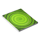 Bloc-note Motif en spirale noir vert (Incliné)