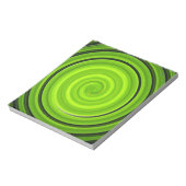 Bloc-note Motif en spirale noir vert (Tourné)