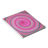 Bloc-note Motif en spirale rose (Incliné)
