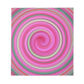 Bloc-note Motif en spirale rose (Devant)