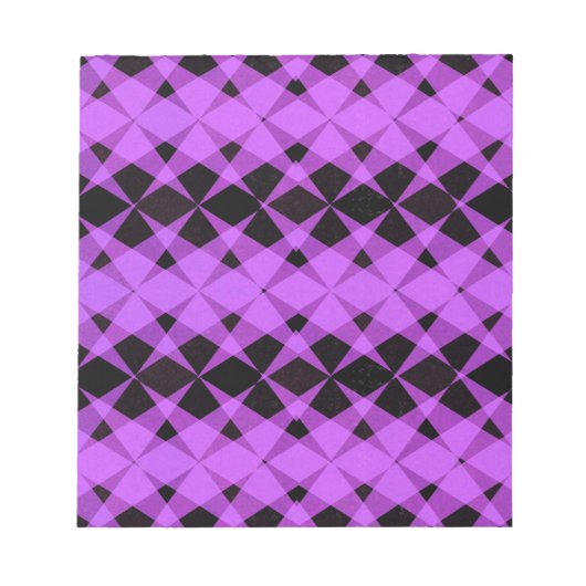 Bloc-note Motif étoiles noir et violet (Devant)