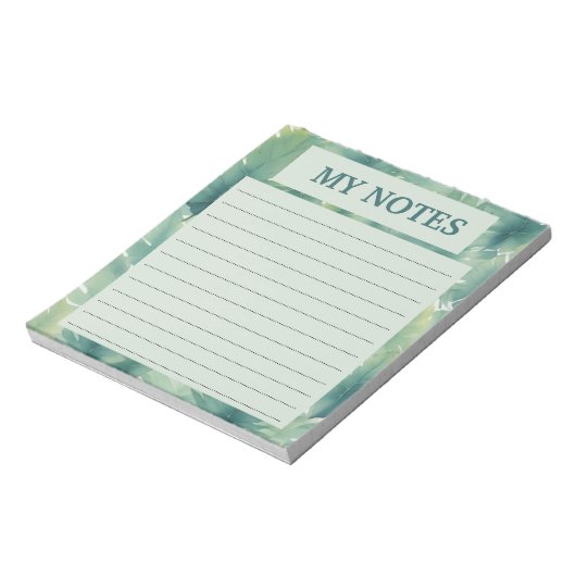Bloc-note Motif Feuille tropical aquarelle (Tourné)