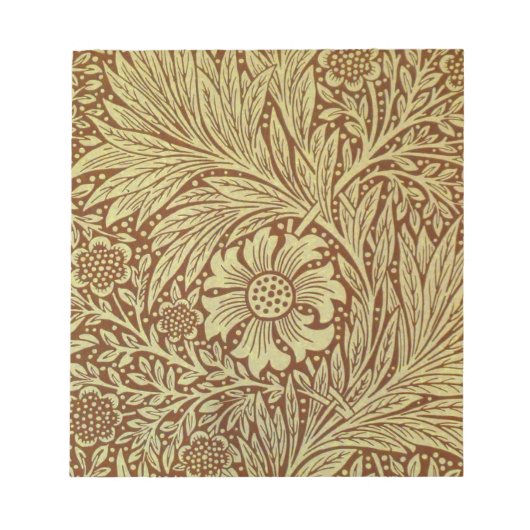 Bloc-note Motif Fleur Antique Marigold de William Morris (Devant)
