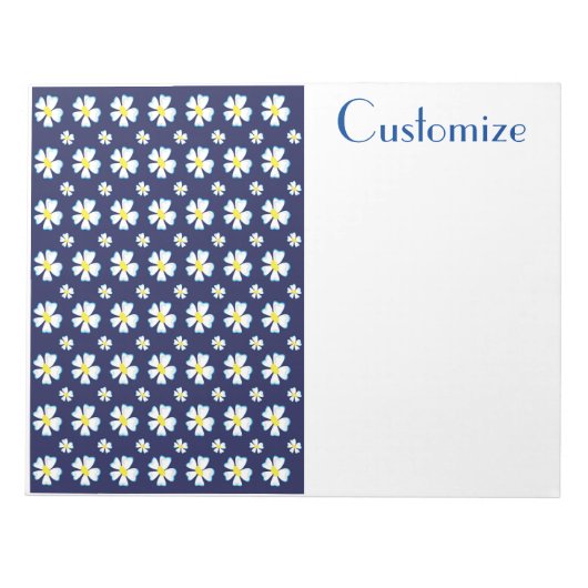 Bloc-note Motif Fleur Blanche Thunder_Cove  (Devant)