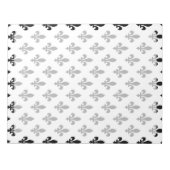 Bloc-note Motif Fleur de Lis, Français, Royal, Noir (Devant)