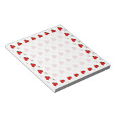 Bloc-note Motif Fleur et Fraise Rouge Rétro (Incliné)