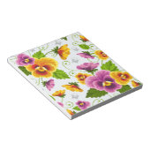 Bloc-note Motif floral jaune et rose (Incliné)