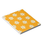 Bloc-note Motif floral jaune rétro simple (Incliné)