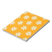 Bloc-note Motif floral jaune rétro simple (Tourné)