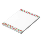Bloc-note Motif Fraise d'Été Menthe & Rouge (Tourné)