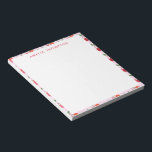 Bloc-note Motif Fruit cerise en rose et rouge Personnalisé<br><div class="desc">Motif de fruits mignon avec cerises en rose et rouge.</div>