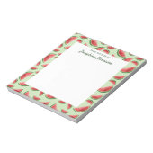 Bloc-note Motif Fruit De Pastèque Sur Vert Avec Texte Person (Tourné)