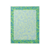 Bloc-note Motif géométrique abstrait bleu vert (Tourné)