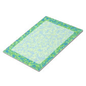 Bloc-note Motif géométrique abstrait bleu vert (Incliné)