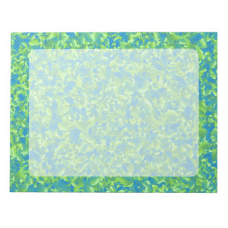 Bloc-note Motif géométrique abstrait bleu vert