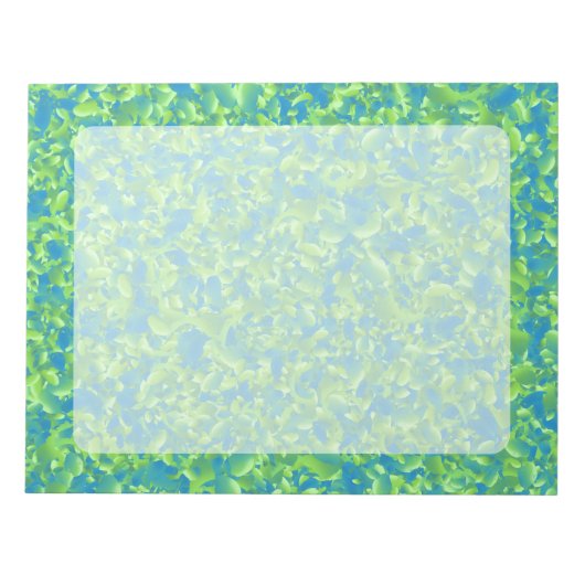 Bloc-note Motif géométrique abstrait bleu vert (Devant)