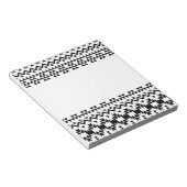 Bloc-note Motif géométrique Aztec noir et blanc (Incliné)